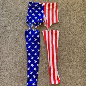 Blackmilk Kids in Amerika Suspender Leggings